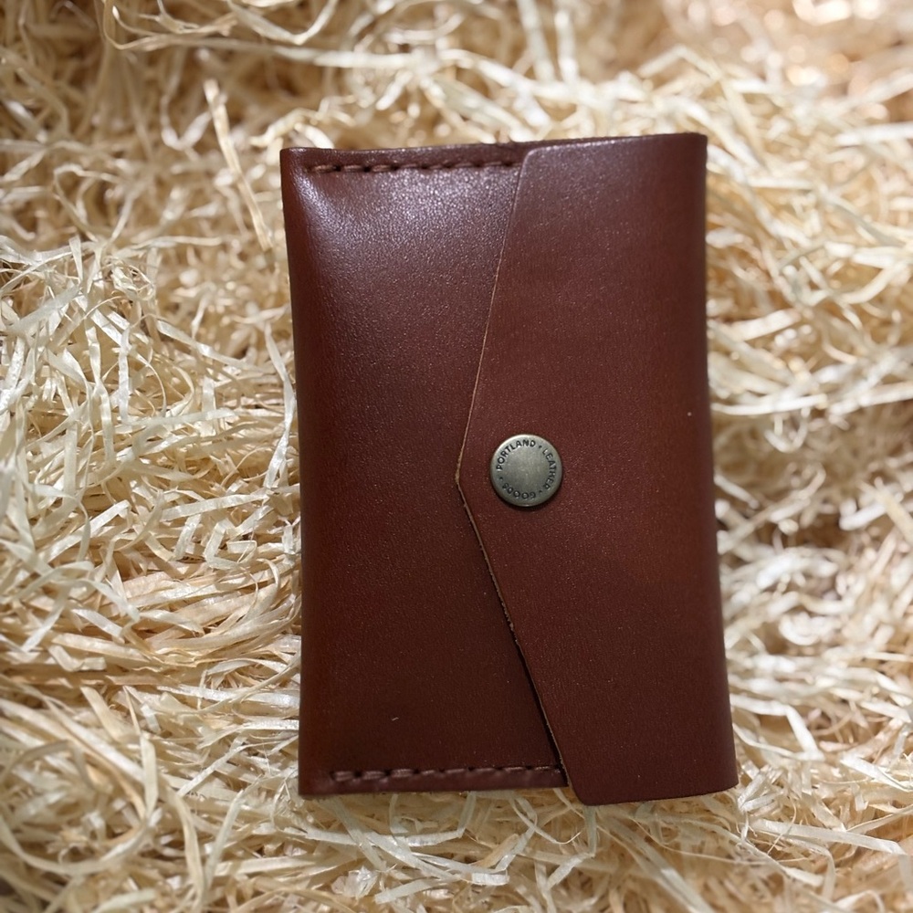 Envelope wallet from Portland Leather Goods in Chestnut.